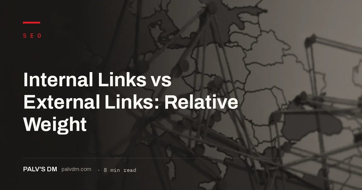 Comparing how internal links and external backlinks each carry ranking weight