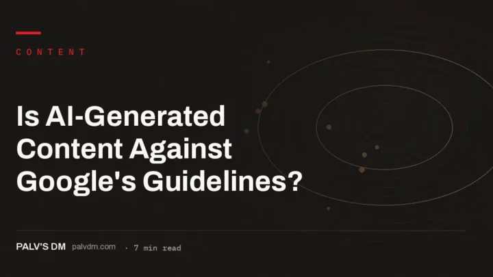 Technical blueprint line drawing representing Google's policy framework for AI-generated content