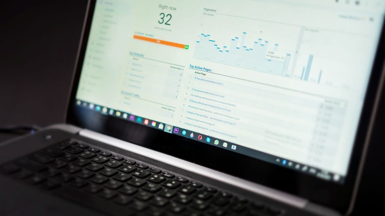 SEO dashboard showing keyword difficulty scores and metrics