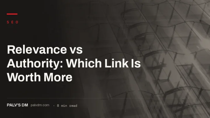 Comparing topical relevance and domain authority to judge which backlinks are actually worth more