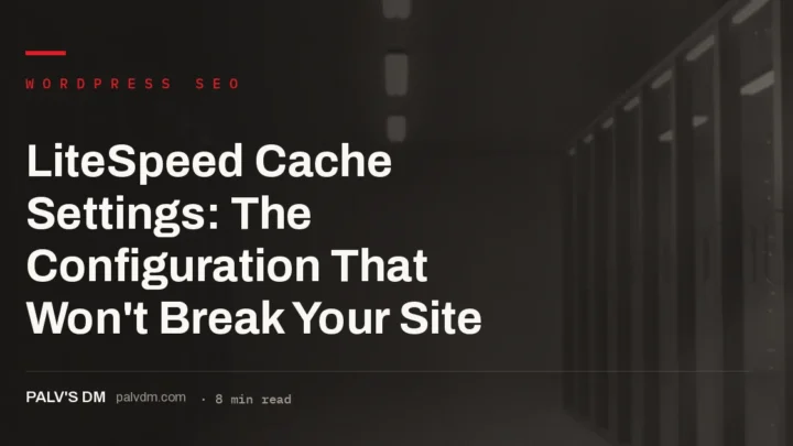 LiteSpeed Cache WordPress settings configuration screen