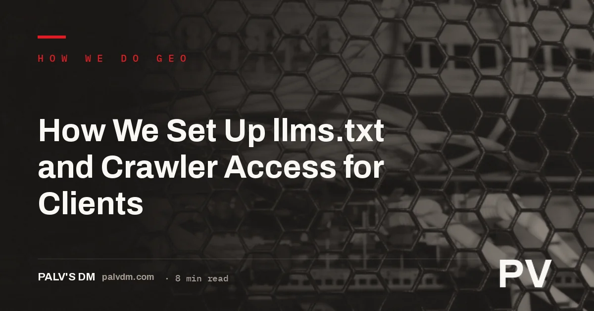 Server room cables representing crawler access infrastructure for llms.txt implementation