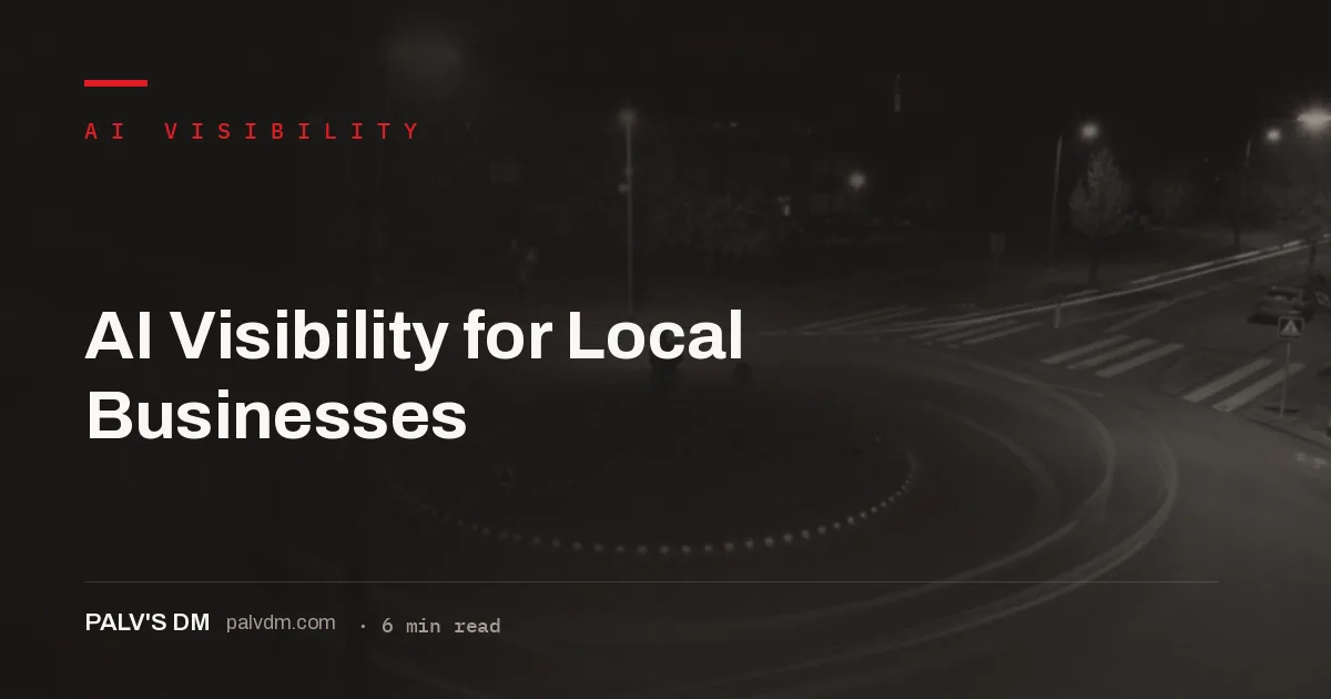 Local AI visibility built on business profile, consistent NAP, reviews and directories