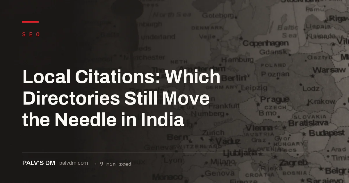 A map of local business citation directories worth prioritising for local SEO in India