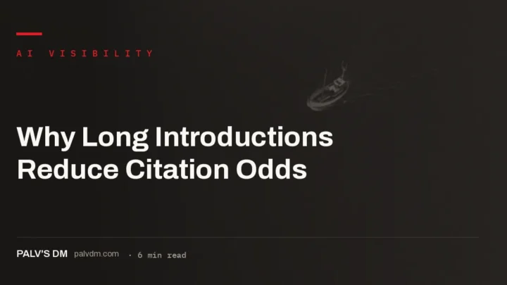 Long introductions wasting the highest-value passage position on a page