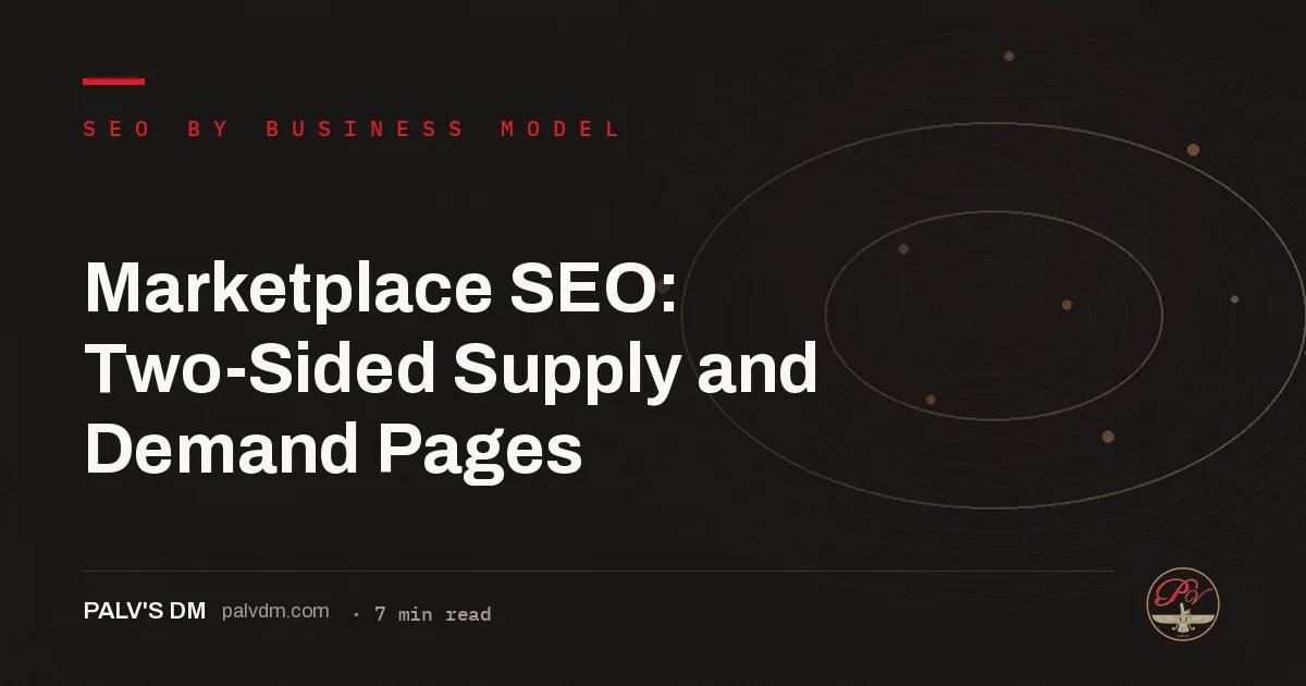 Marketplace SEO: Two-Sided Supply and Demand Pages — hero image