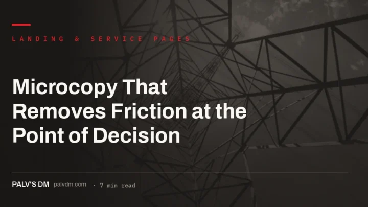 Microcopy and UX writing that reduces form and checkout friction