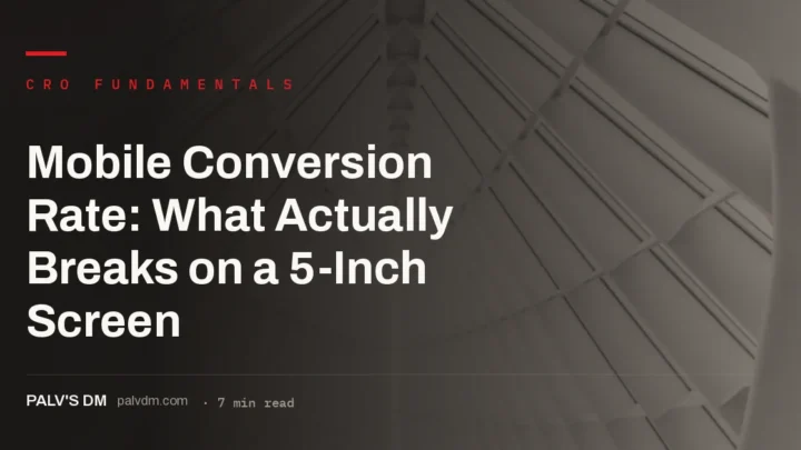Mobile checkout screen representing common mobile conversion rate problems