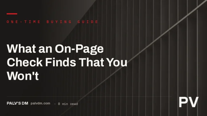 Architectural grid facade representing a structured on-page SEO audit