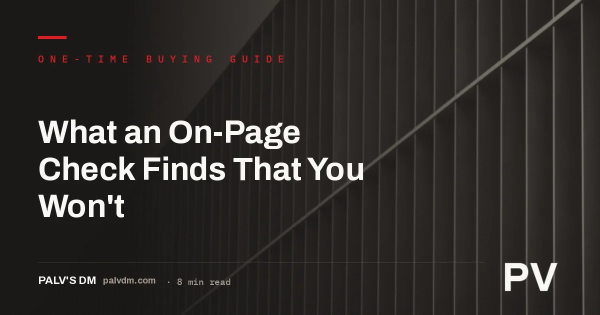Architectural grid facade representing a structured on-page SEO audit
