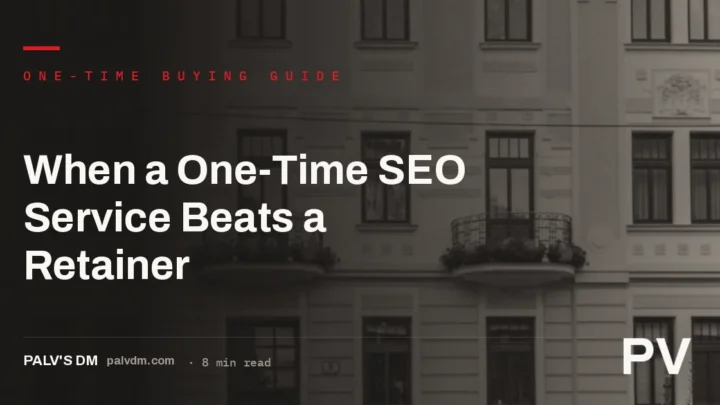 Comparison of one-time SEO services versus a monthly SEO retainer