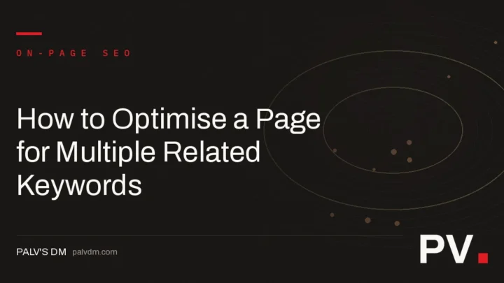 How to Optimise a Page for Multiple Related Keywords — featured image