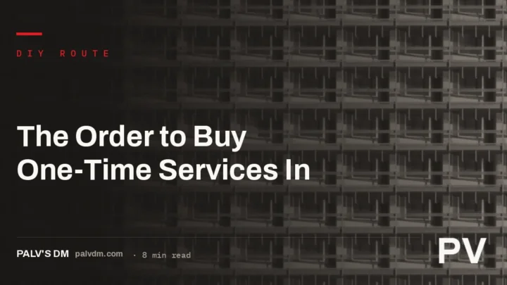 The order to buy one-time SEO services in: audit, technical check, keyword research, on-page check, content strategy, then links