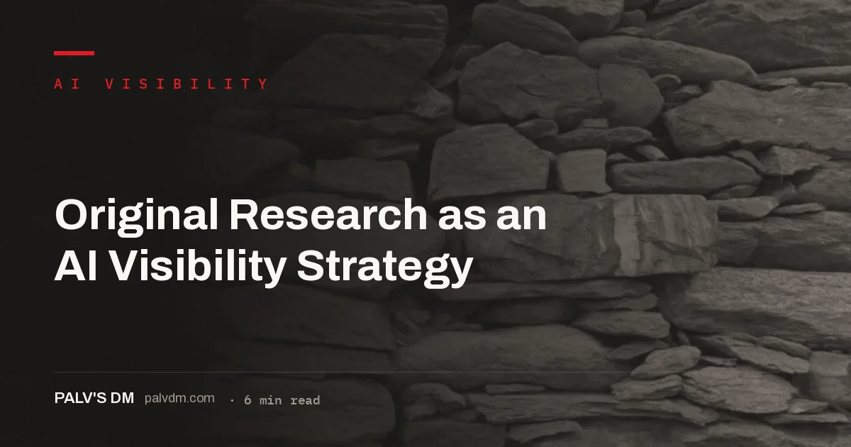 Original research creating facts that can only be attributed to your brand