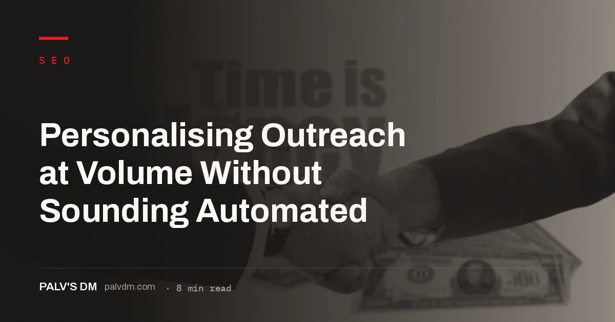 Business handshake representing genuine personalized outreach at scale in link building