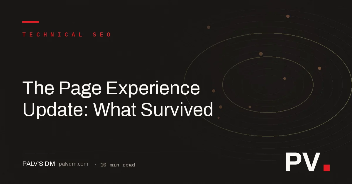 The Page Experience Update: What Survived