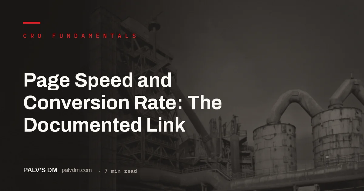 Page speed and conversion rate data on a website performance dashboard