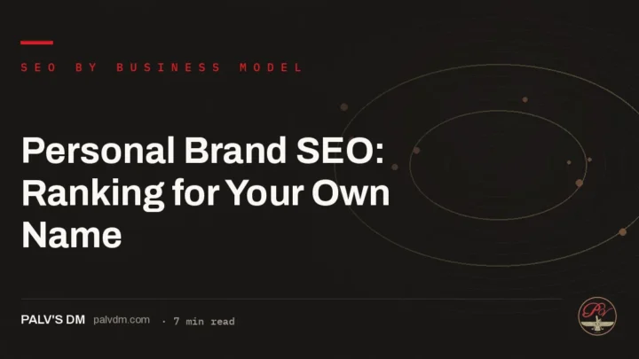 Personal Brand SEO: Ranking for Your Own Name — hero image