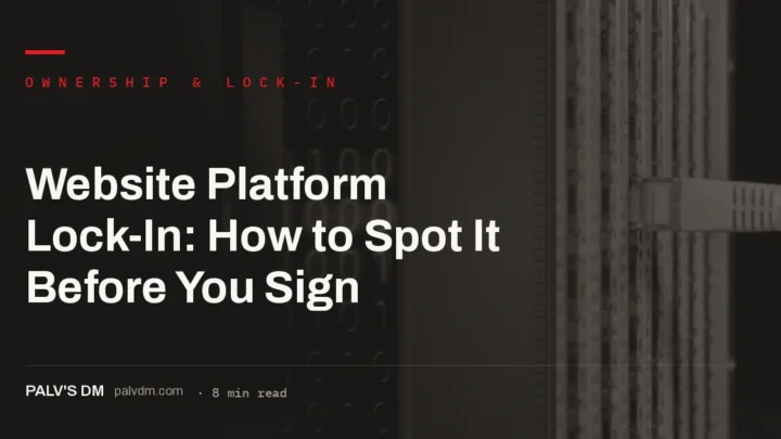 Website contract review showing platform lock-in warning signs