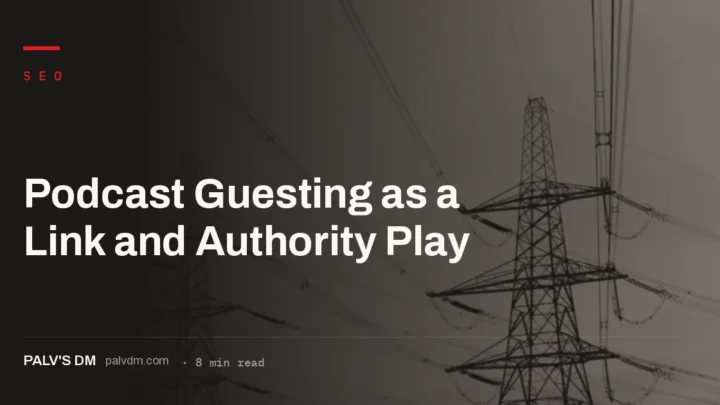 Podcast guesting earns durable backlinks and authority through show notes, not the interview alone