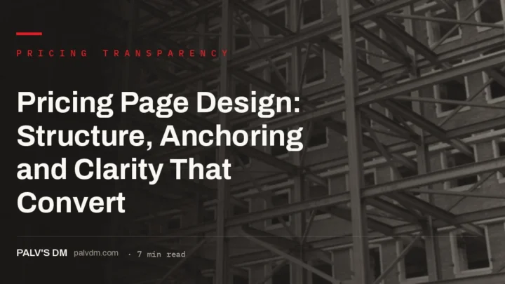 Pricing page design structure and anchoring, scaffolding structure concept