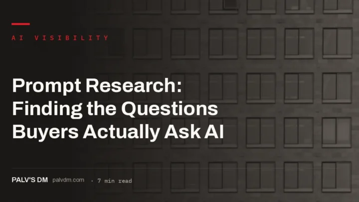 Prompt research: finding the conversational questions buyers ask AI engines