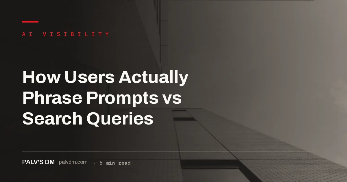 Prompts vs search queries: how conversational AI questions differ from clipped keywords