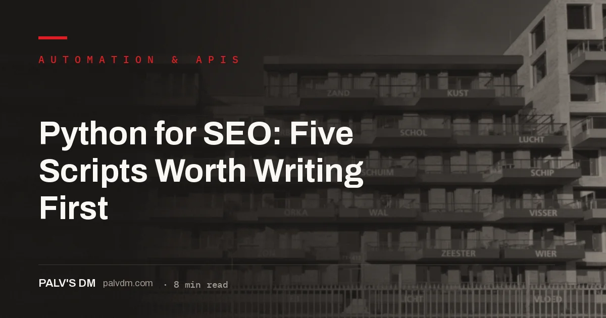 Architectural grid pattern representing structured automation scripts for SEO