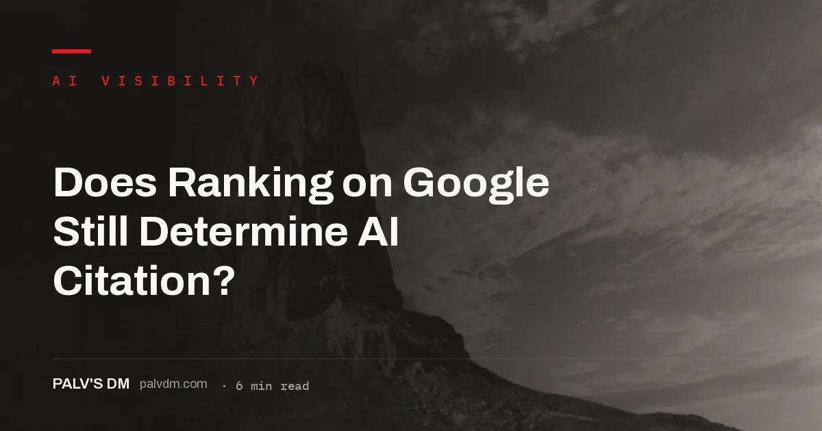 Ranking vs AI citation: only 17% of AI Overview citations now come from the top 10