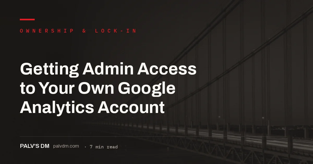 Recovering admin access to a locked Google Analytics account