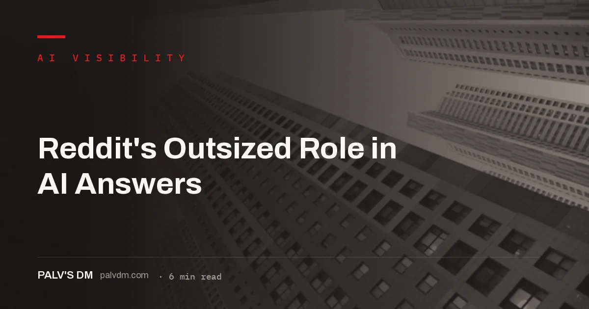 Reddit's outsized influence on AI answers as a trusted authentic-discussion source