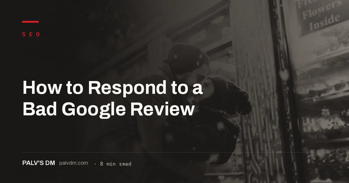 A framework for writing a professional response to a negative Google review