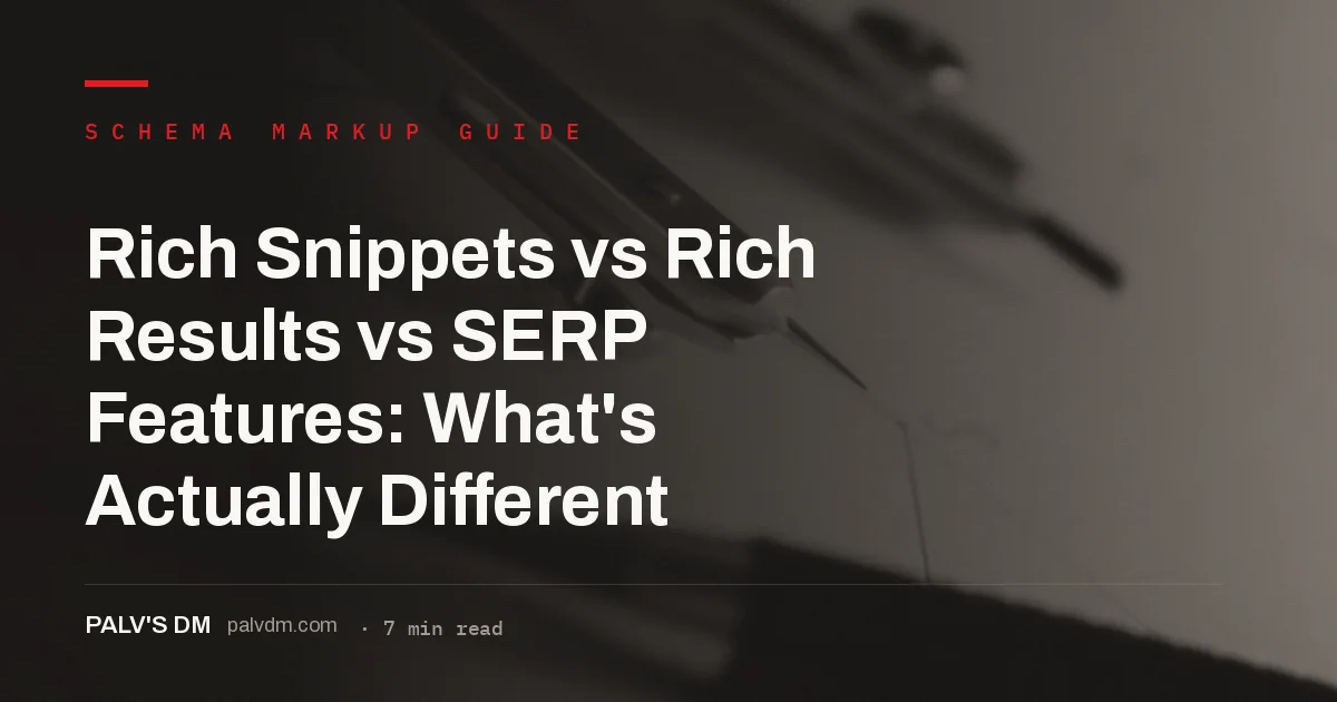 Rich snippets, rich results and SERP features explained