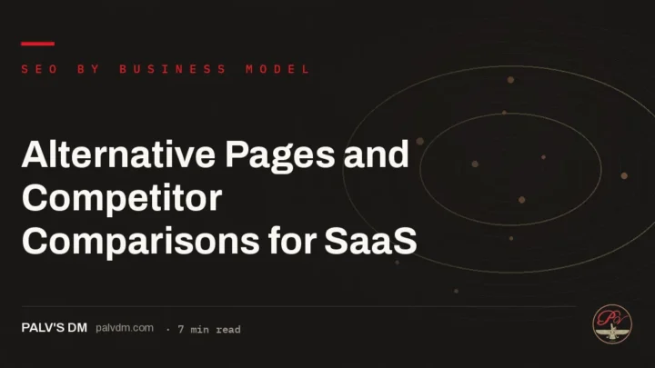 Alternative Pages and Competitor Comparisons for SaaS — hero image