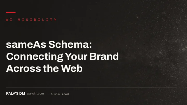 sameAs schema linking official brand profiles into one identified entity