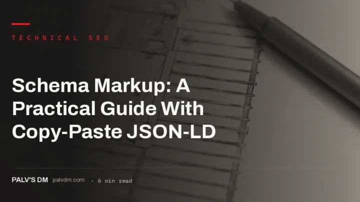 Schema markup guide with copy-paste JSON-LD for Organization and FAQPage