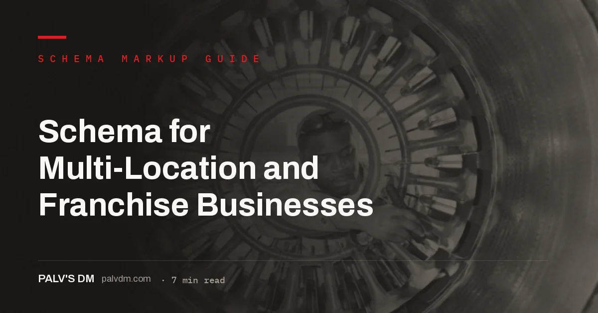 Multi-location schema markup structure for franchise businesses