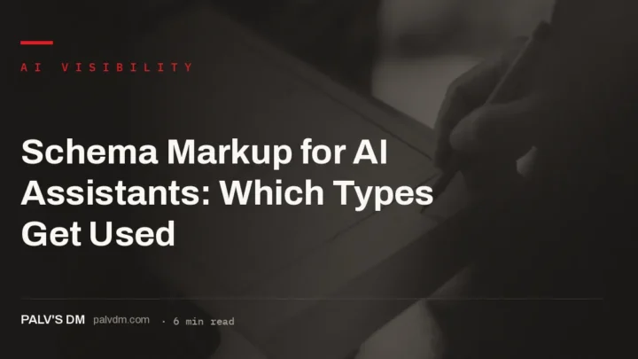 The schema types that matter most for AI assistants, and those that don't