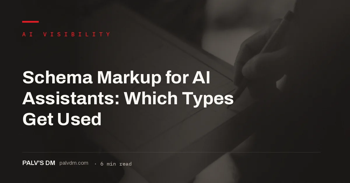 The schema types that matter most for AI assistants, and those that don't