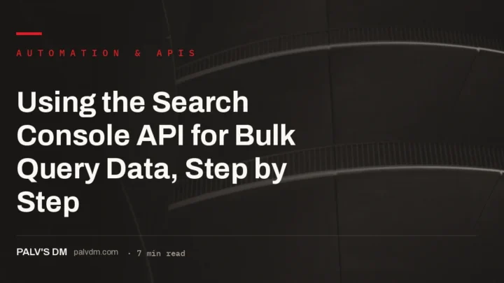 Search Console API for bulk query data, architectural grid concept