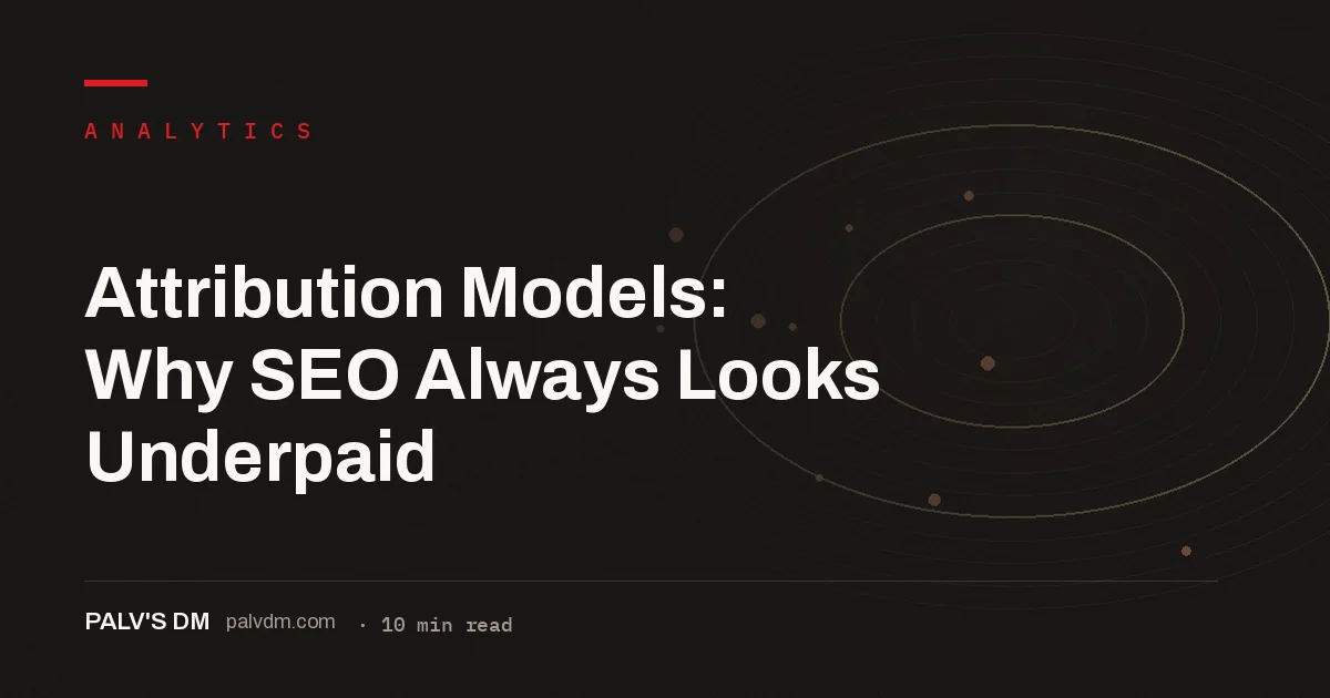 Comparison of last-click and data-driven attribution models showing how each credits organic search differently