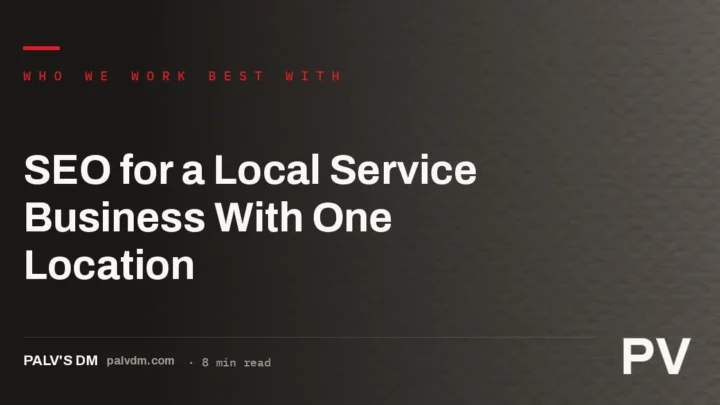 Owner of a single-location local service business checking SEO results on a laptop