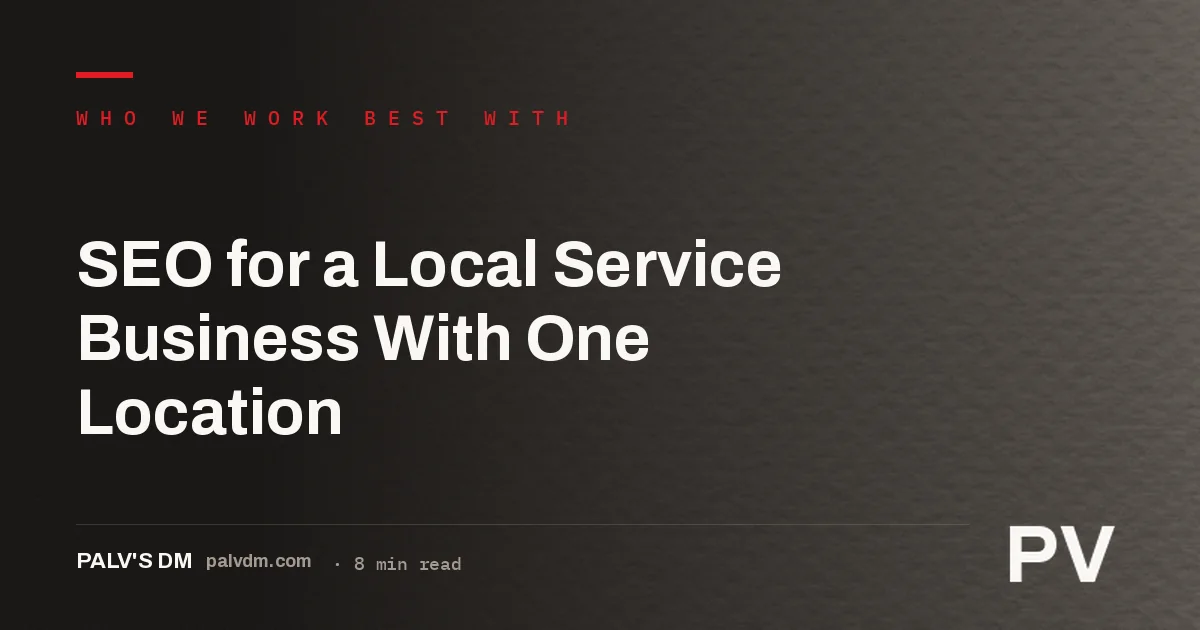 Owner of a single-location local service business checking SEO results on a laptop
