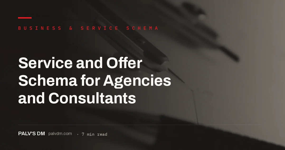 Technical blueprint drawing representing structured service and offer data architecture
