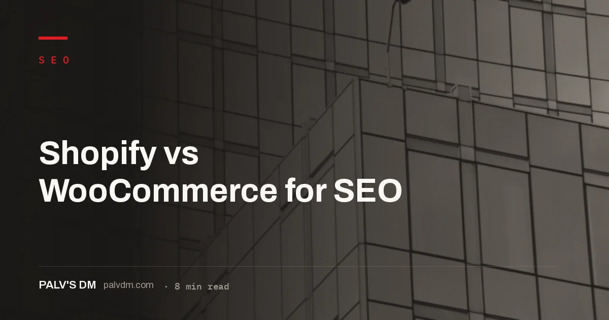 Comparing Shopify and WooCommerce technical SEO control and hosting reliability