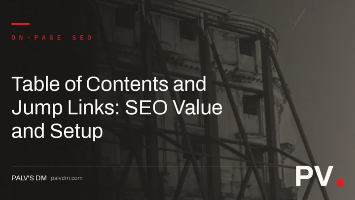 Table of Contents and Jump Links: SEO Value and Setup — featured image