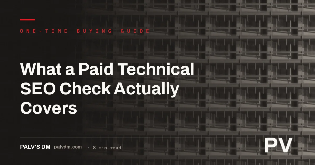 Minimal architectural facade grid representing the structured scope of a technical SEO audit
