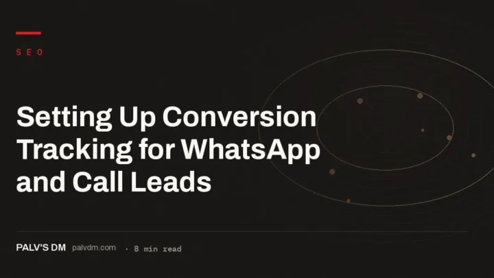 Network node diagram representing WhatsApp and phone call lead tracking connected to GA4