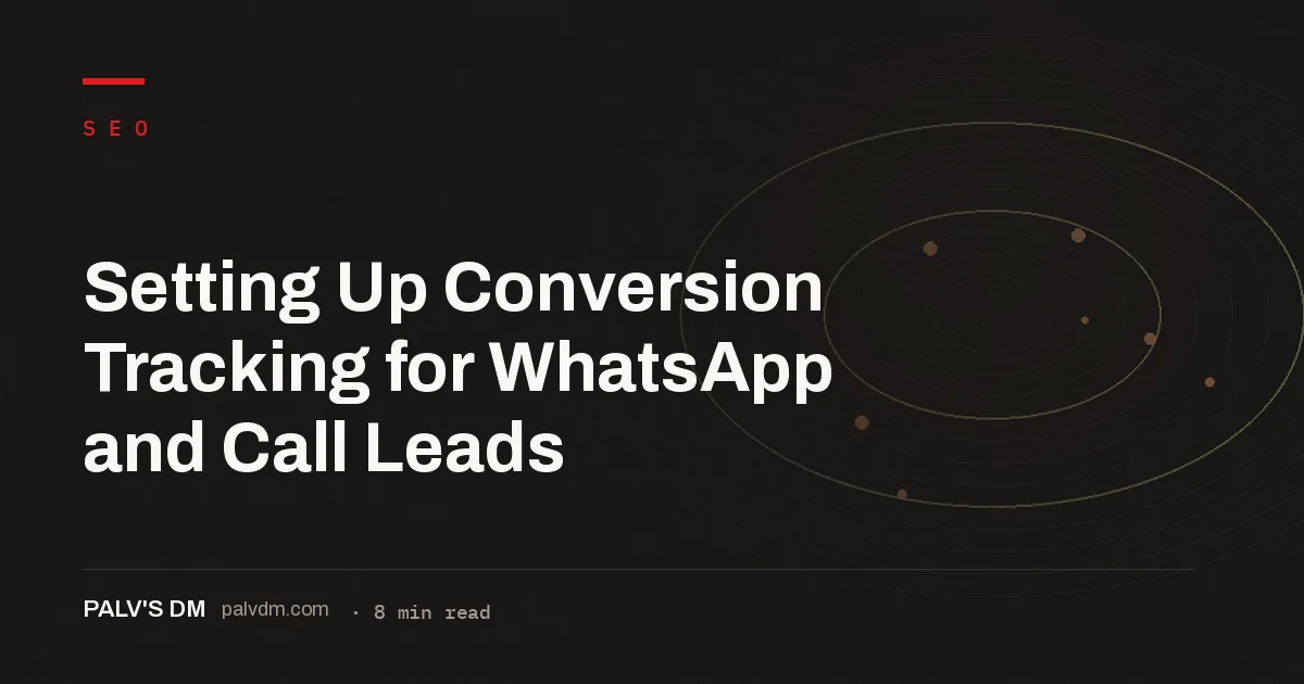 Network node diagram representing WhatsApp and phone call lead tracking connected to GA4