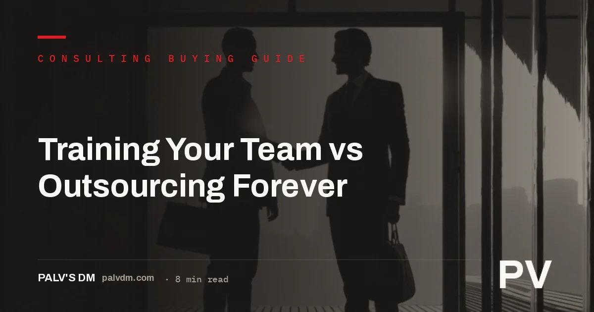 A consultant and an in-house marketing team shaking hands across a table, representing the choice between training a team and outsourcing SEO